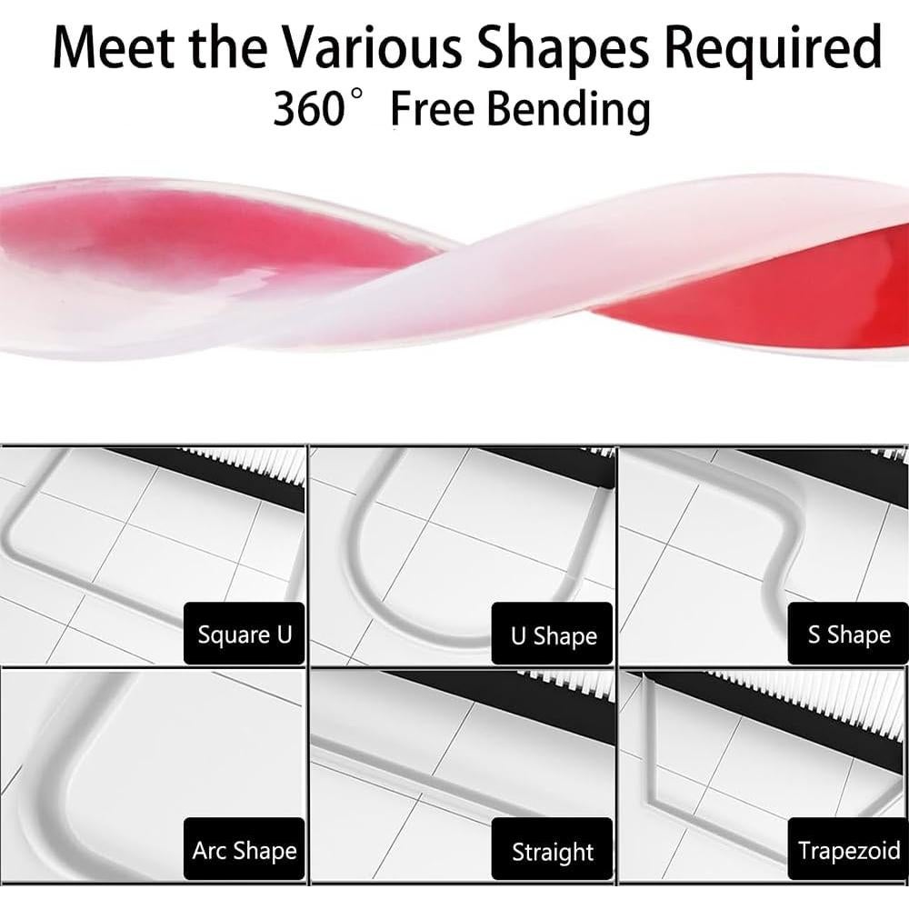 Umbral de Ducha Silicona MVUENLEYOG 99 cm Negro Impermeable