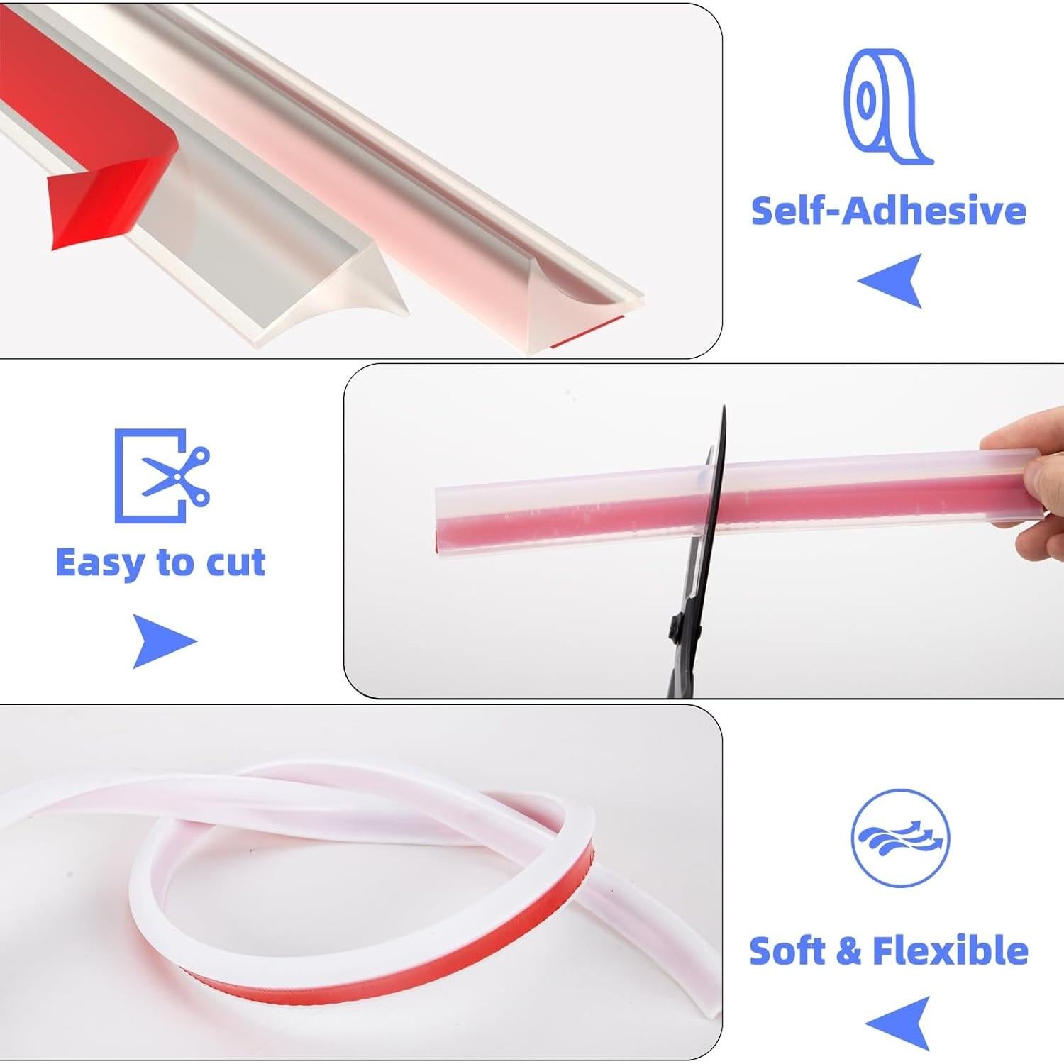 Umbral de Ducha KAYLEINSTER 99 cm Silicona Transparente