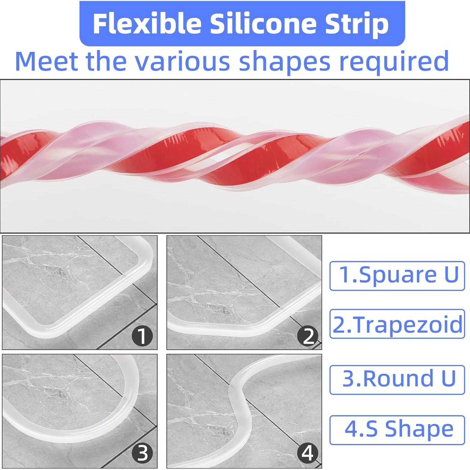 Umbral de Ducha KAYLEINSTER 99 cm Silicona Transparente