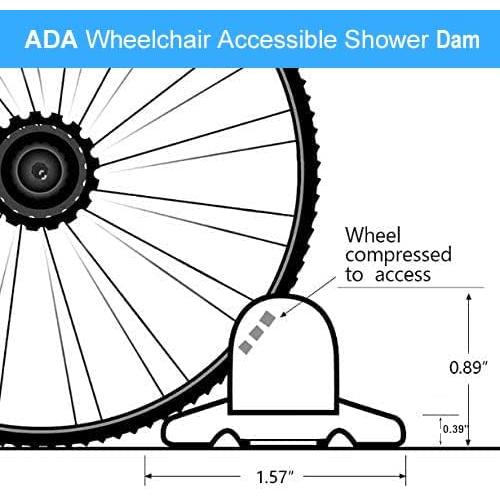 Dique de Ducha Plegable Duzzy 170 cm Blanco Accesible