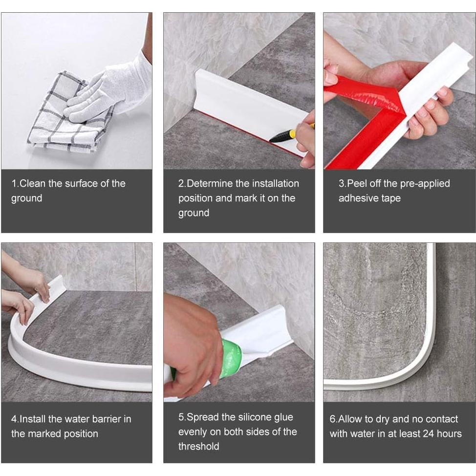 Guardián de Salpicaduras de Agua Ynotus 149.86 cm Blanco