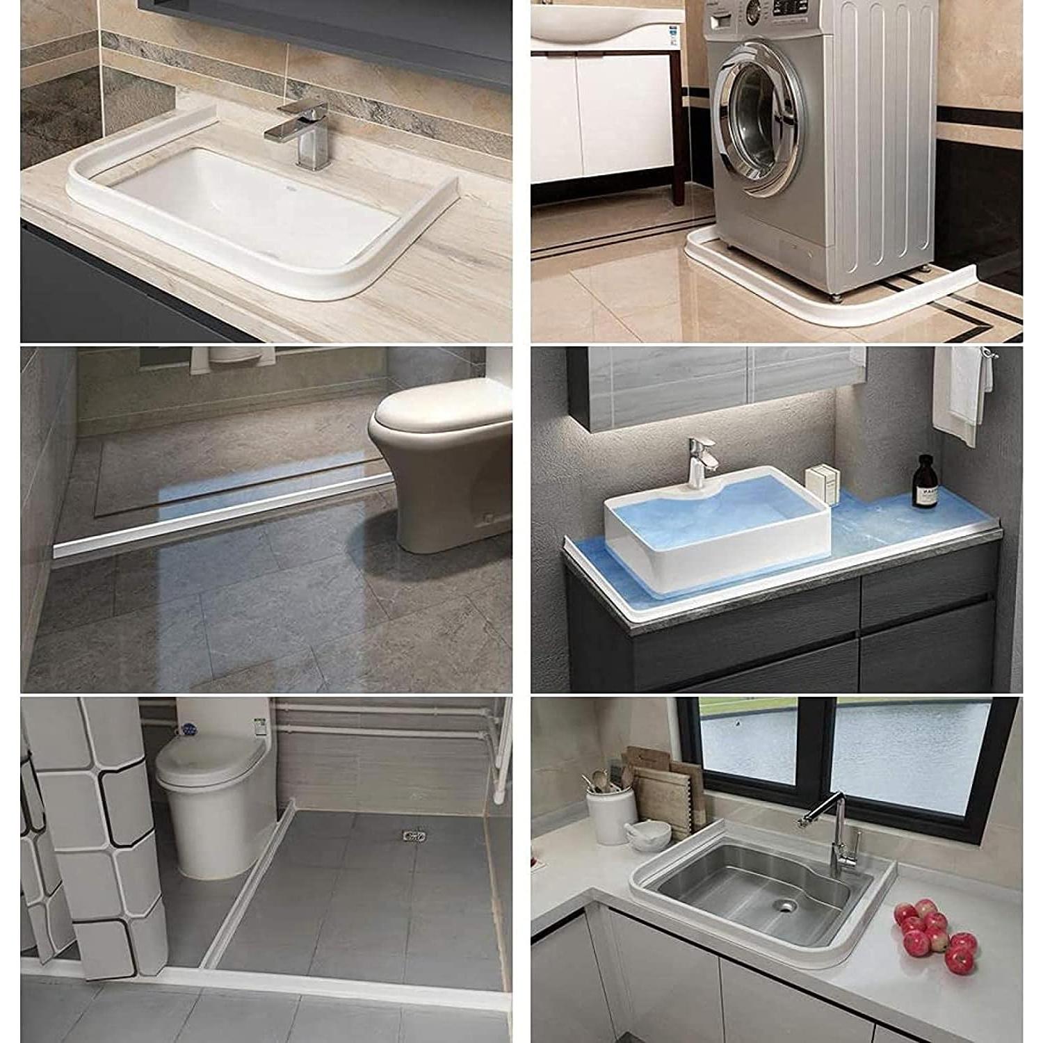 Barrera de Ducha Plegable Ynotus 67" x 3" Alta Blanca