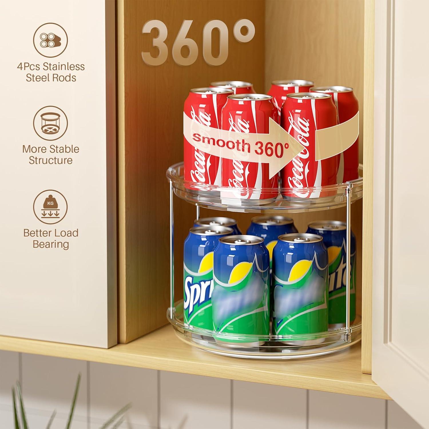 Organizador Giratorio LAMU 2 Niveles 23.5 cm Transparente