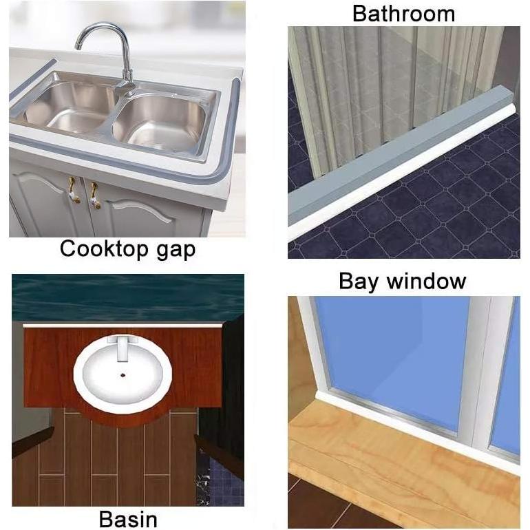 Barrera de Agua Plegable de Silicona 99 cm para Ducha