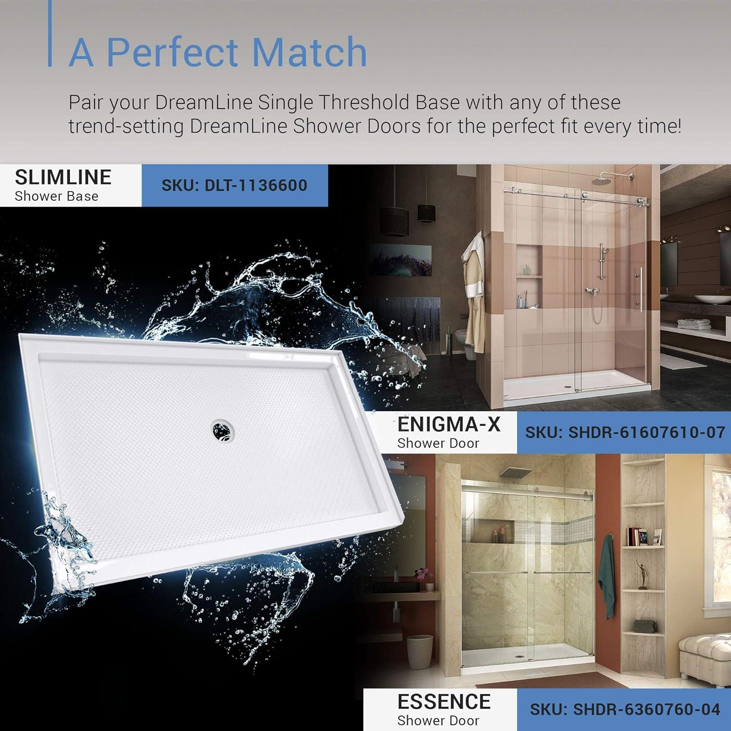 Base de Ducha DreamLine SlimLine 152x91 cm Blanco