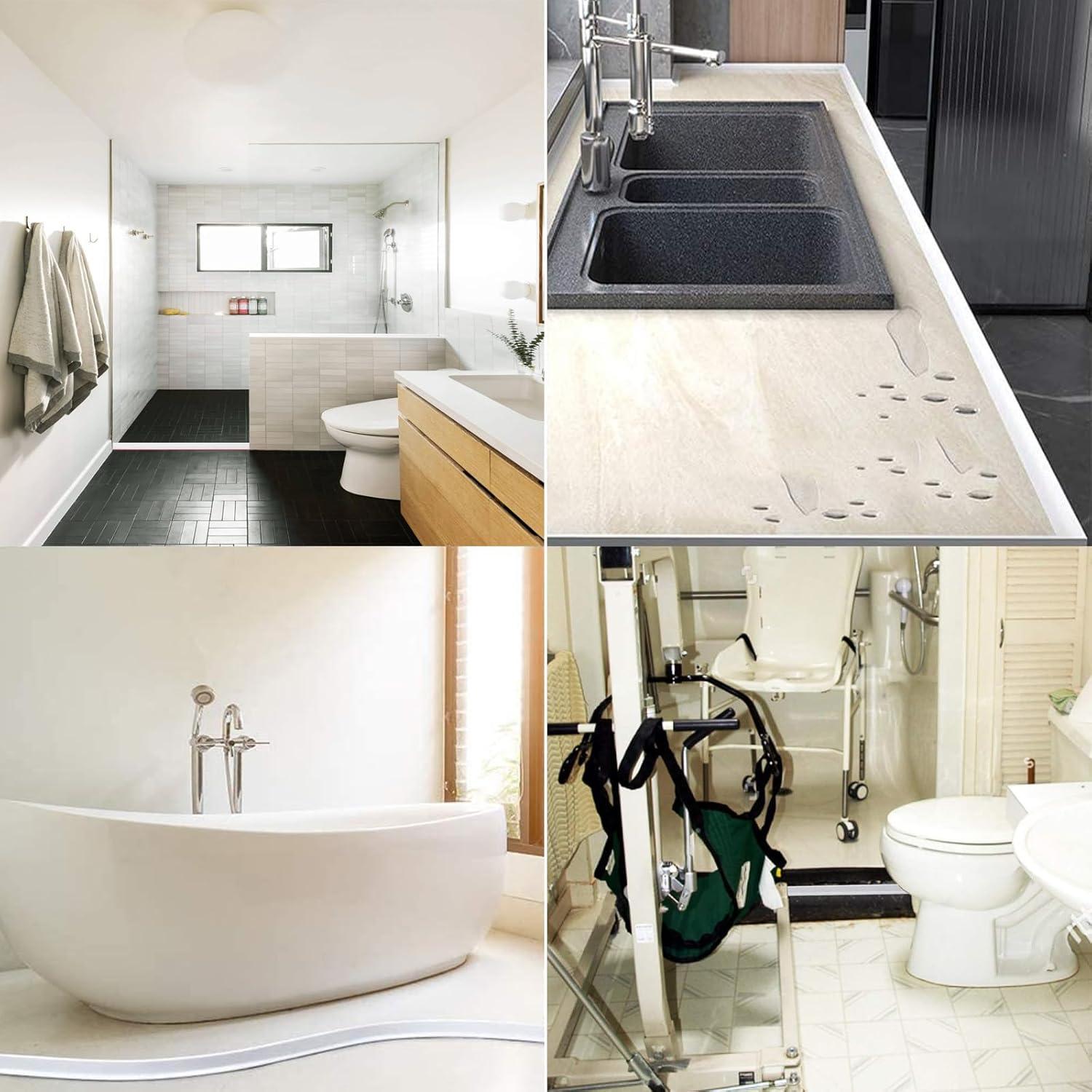 Barrera de agua para ducha Ynotus 59" (149,86 cm) blanca