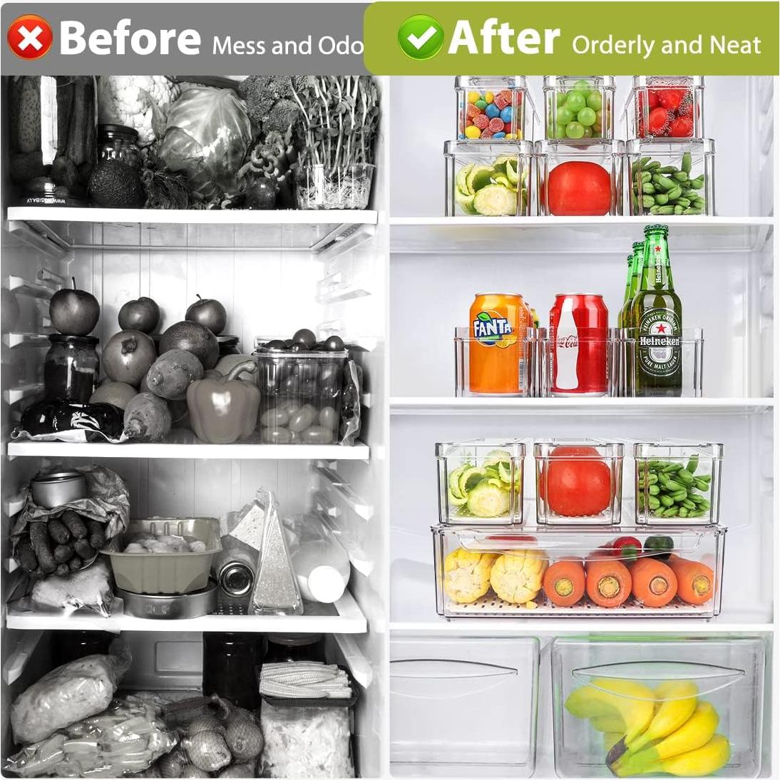 Paquete de 10 Organizadores de Alimentos YKIOKE Apilables