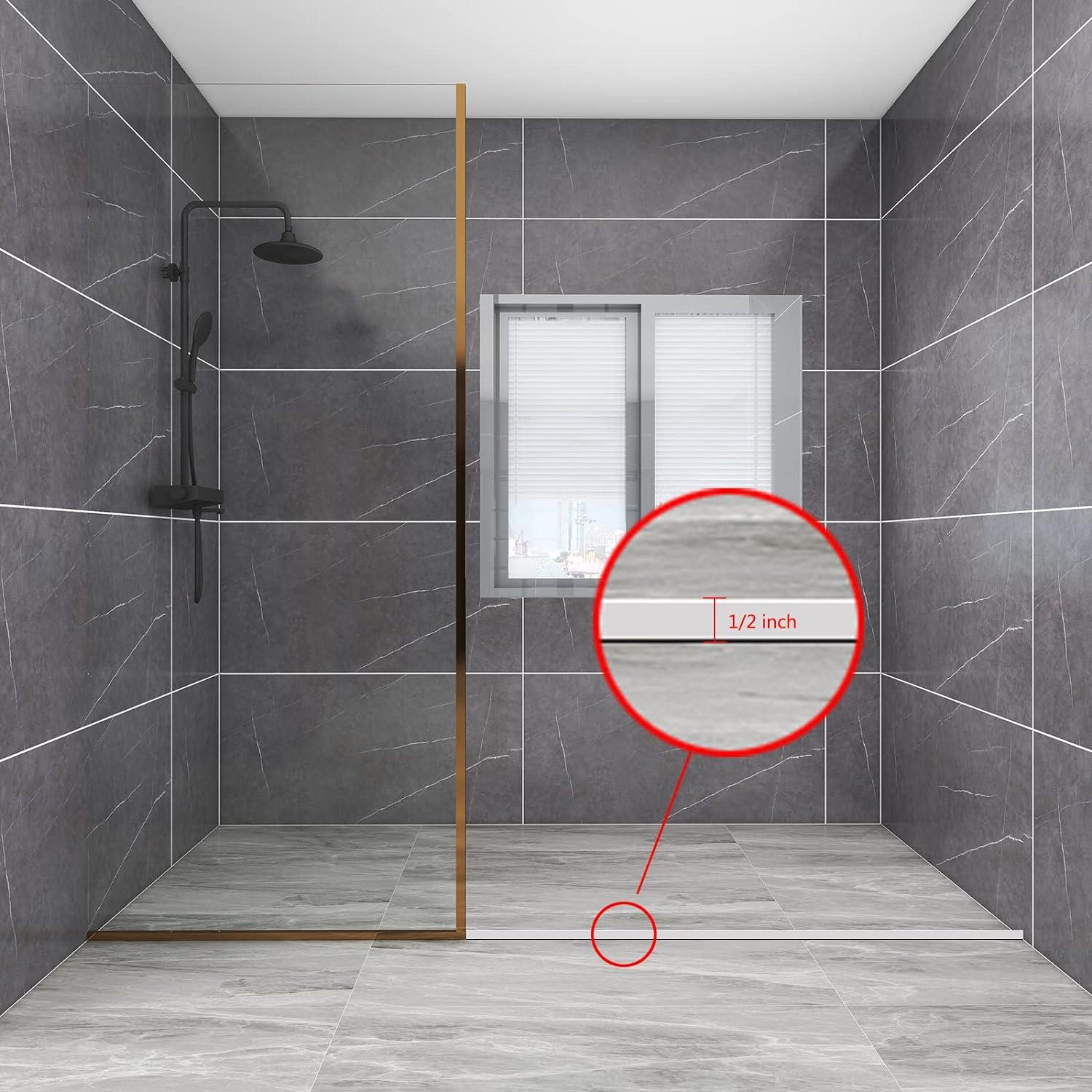 Umbral de Ducha KLYWUN 118 cm Autoadhesivo Blanco