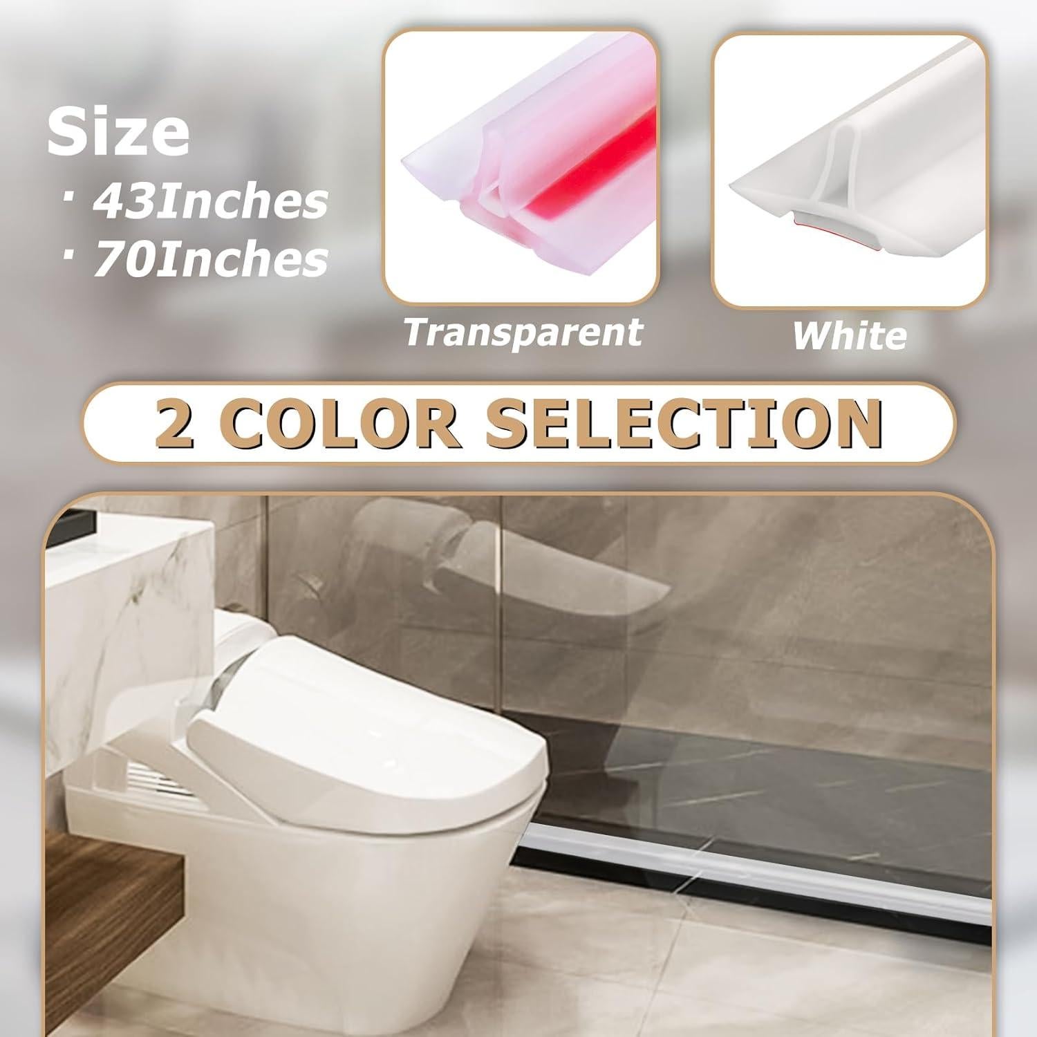 Umbral de Ducha Honitra 70 cm Autoadhesivo Transparente