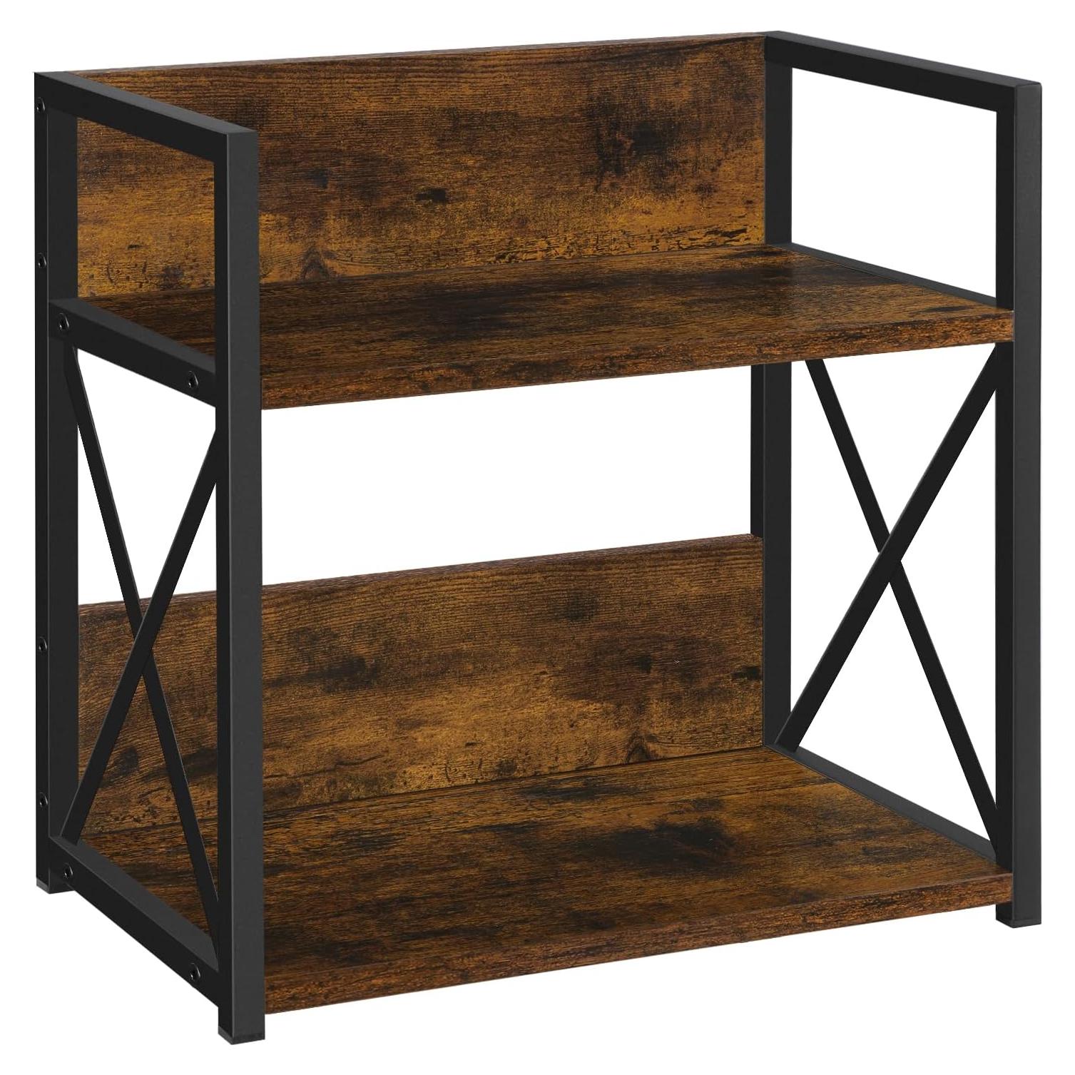 Organizador de Estante YINMIT 2 Niveles Madera Rústica