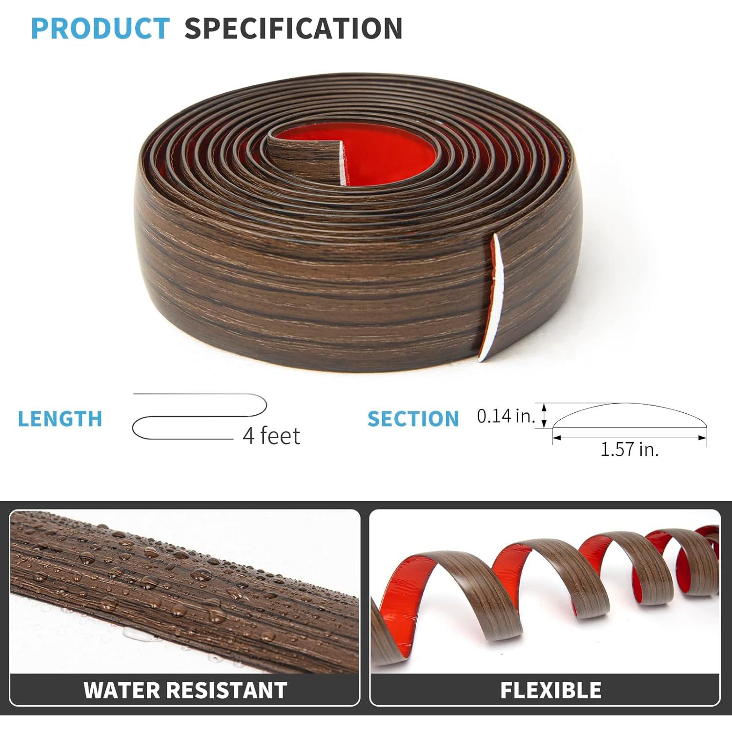 Tira de Transición de Piso Vinilo Art3d 1.57cm x 1.2m Marrón