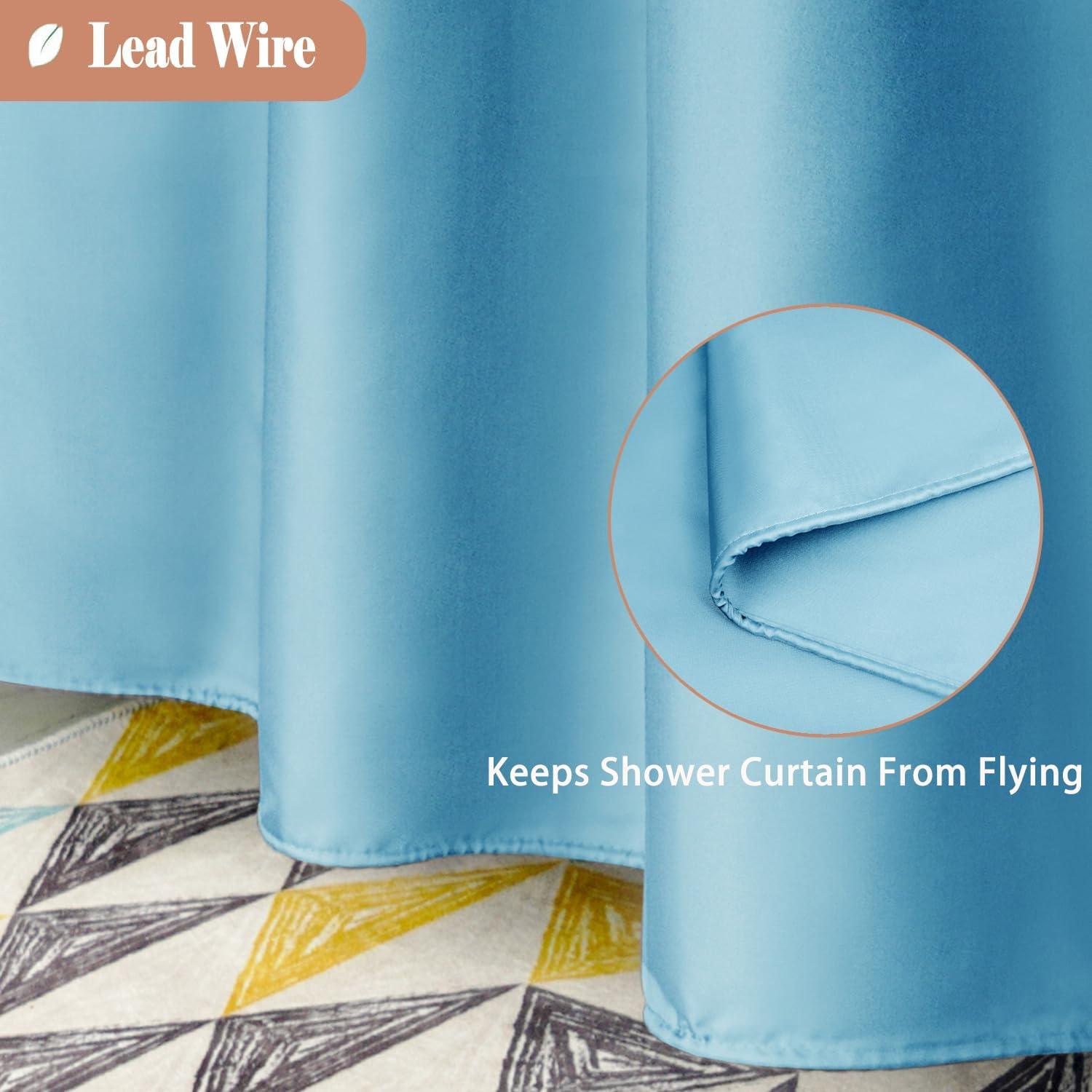 Cortina de Ducha UFRIDAY 182x213 cm con Ventana Transparente