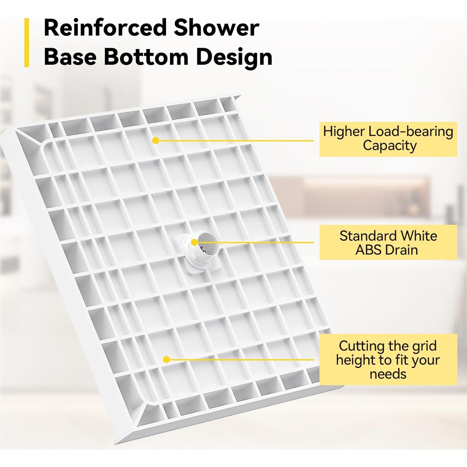 Base de Ducha Sunrosa 91,4x91,4x10,2 cm Antideslizante