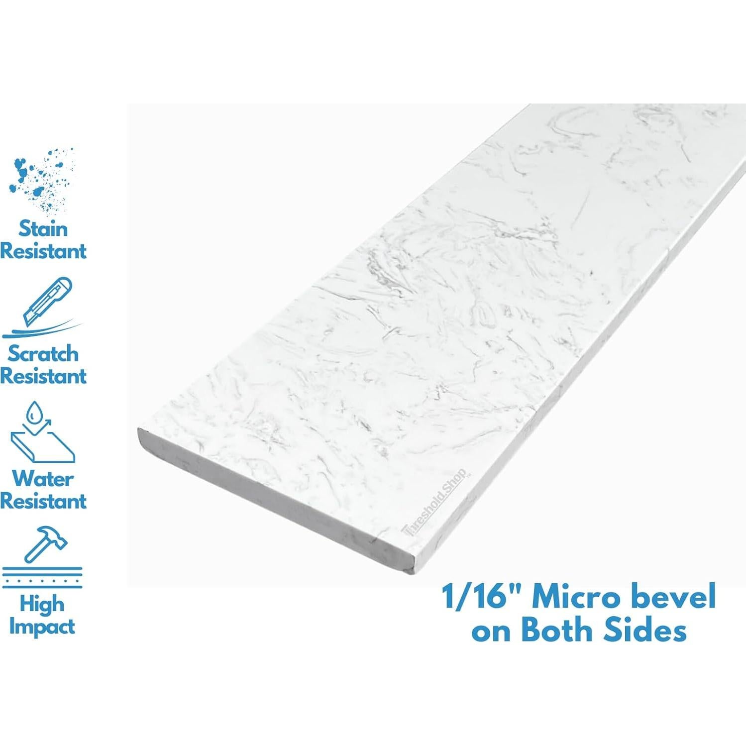 Umbral de Mármol Ingenierizado Statuario 152x13 cm