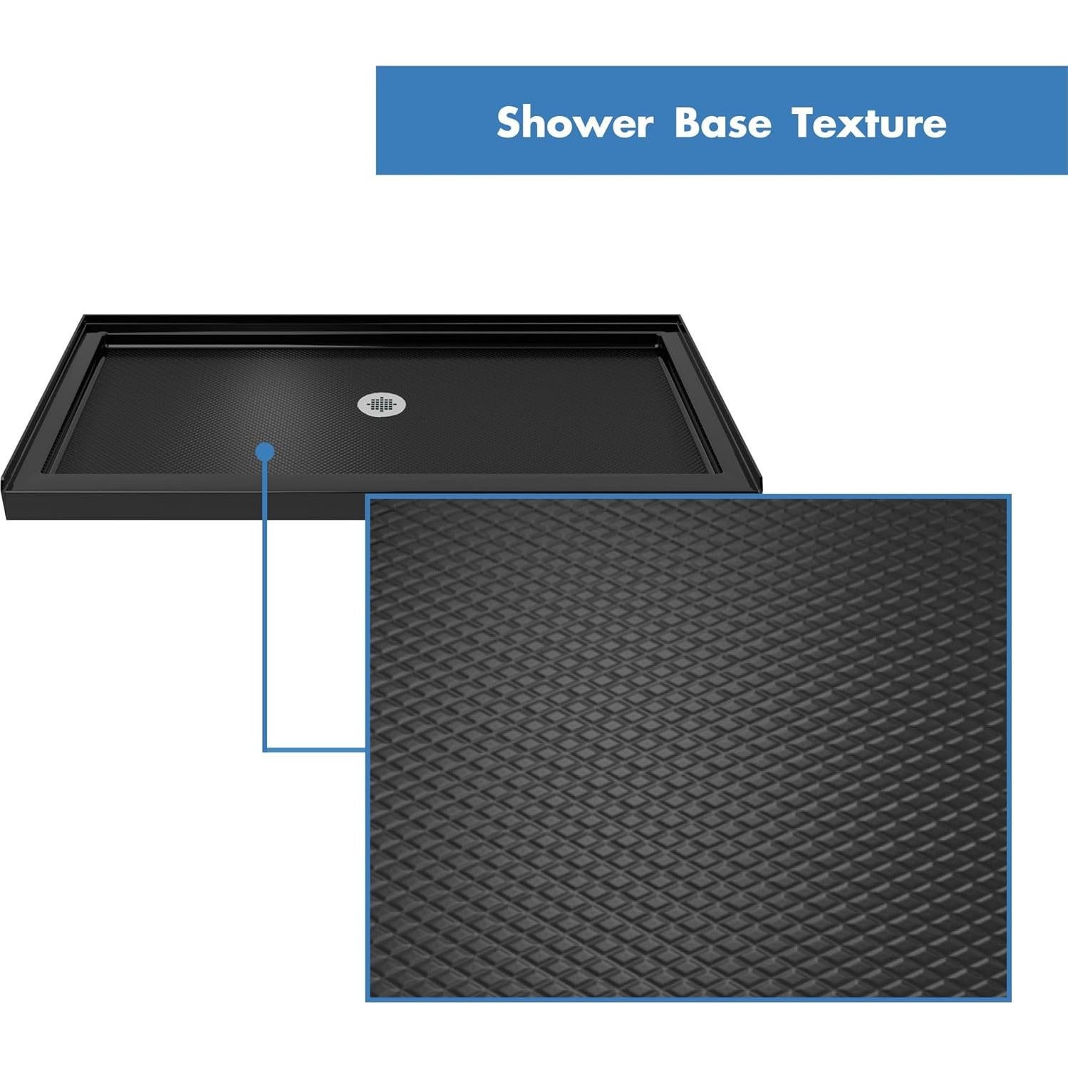 Base de Ducha DreamLine SlimLine 42x32 cm Negro DLT-1132420-88