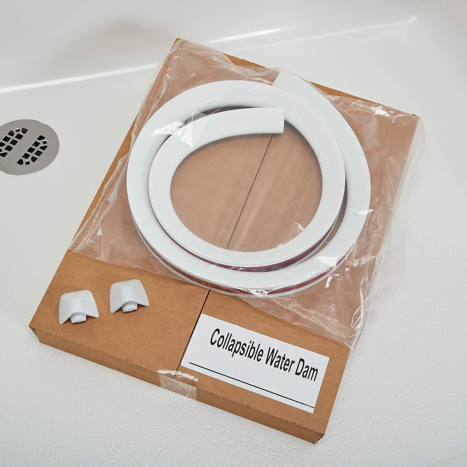 Dique de Ducha Plegable KR Specialties 30,48 m Blanco