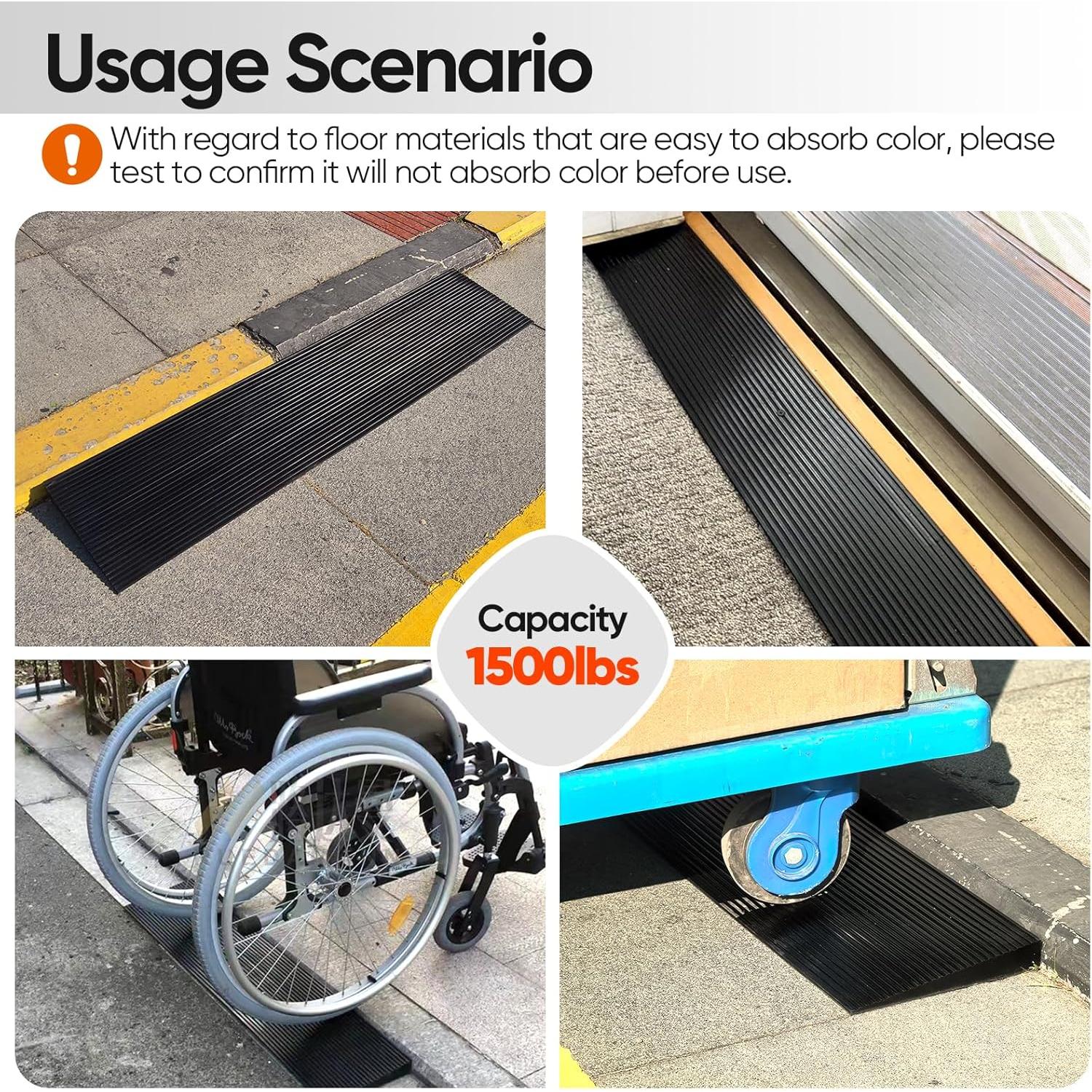 Rampa de Umbral CtopoGo 1.4 cm Altura 90 cm Ancho Antideslizante