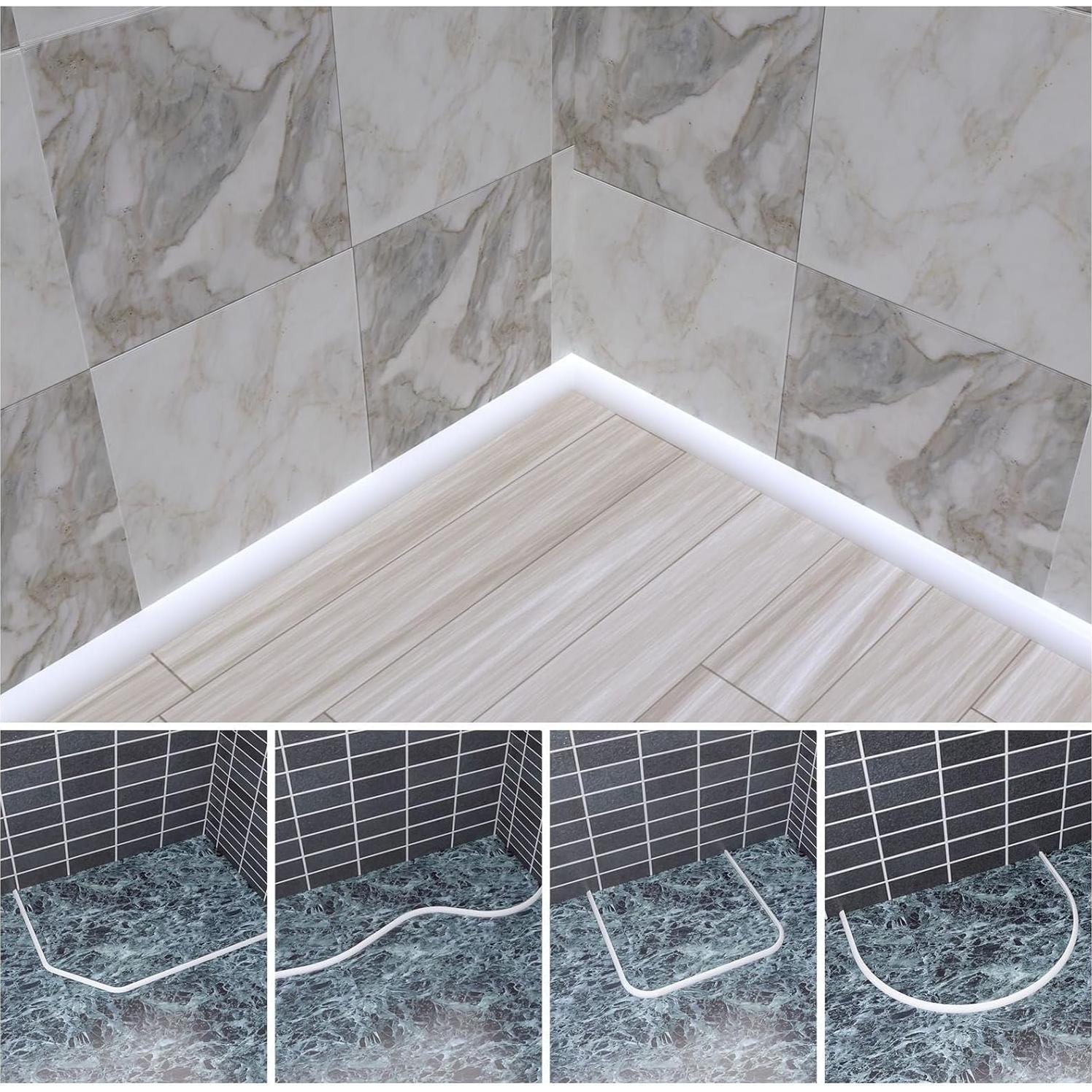 Moldura Flexible Duzzy 299,72 cm Autoadhesiva para Baño