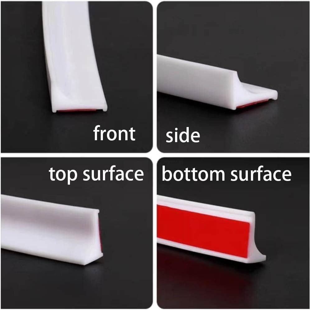 Dique de Ducha Plegable Silicona Transparente 198 cm