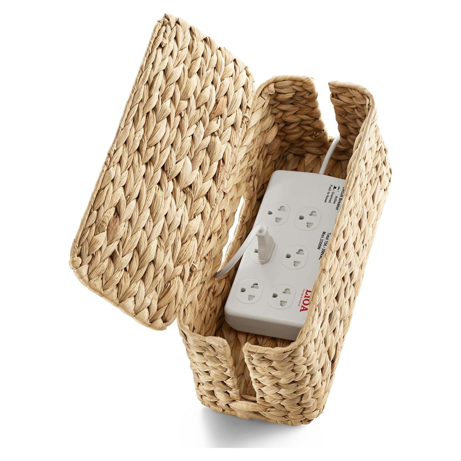 Caja Organizadora de Cables Bluezon 38x15 cm Color Natural