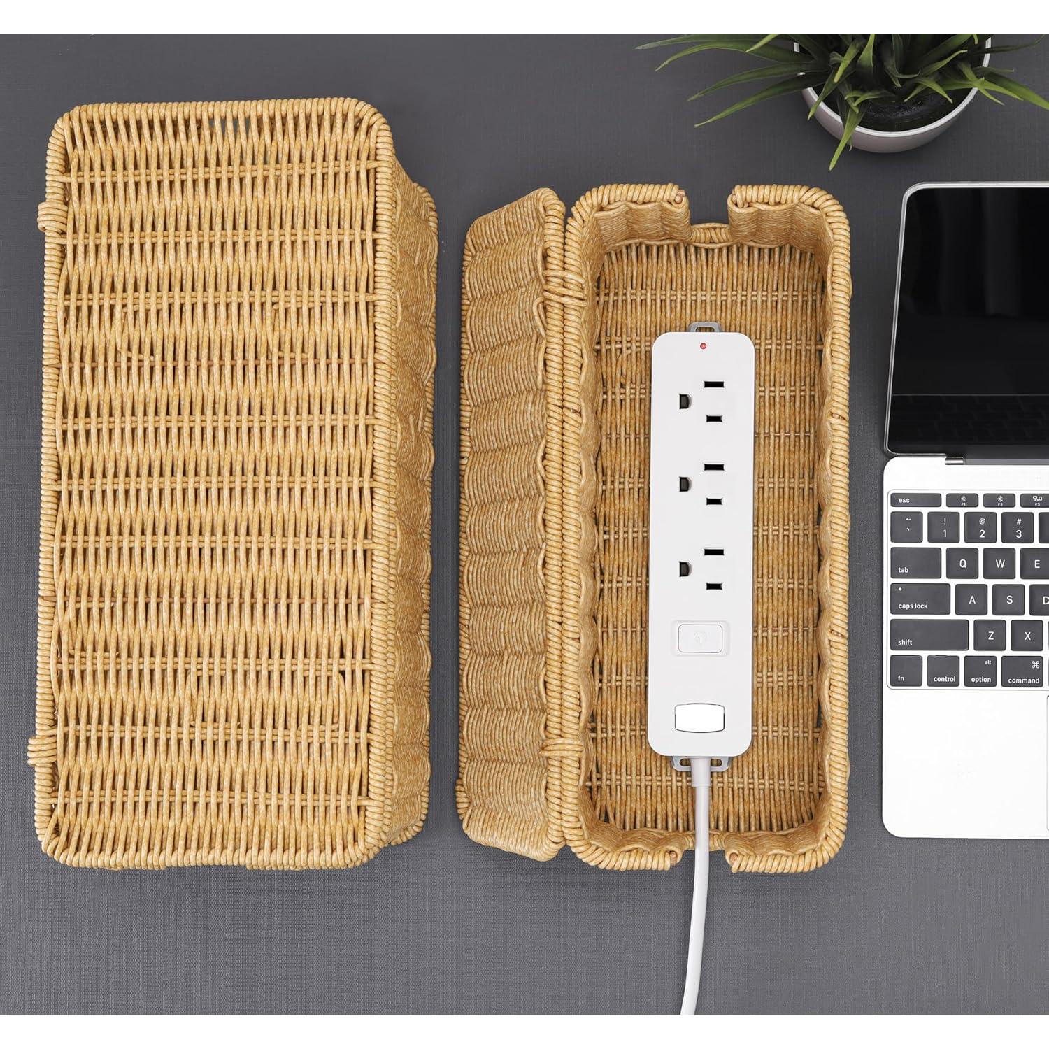 Caja Organizadora de Cables ZhiYo Grande y Mediana 2 Paquetes