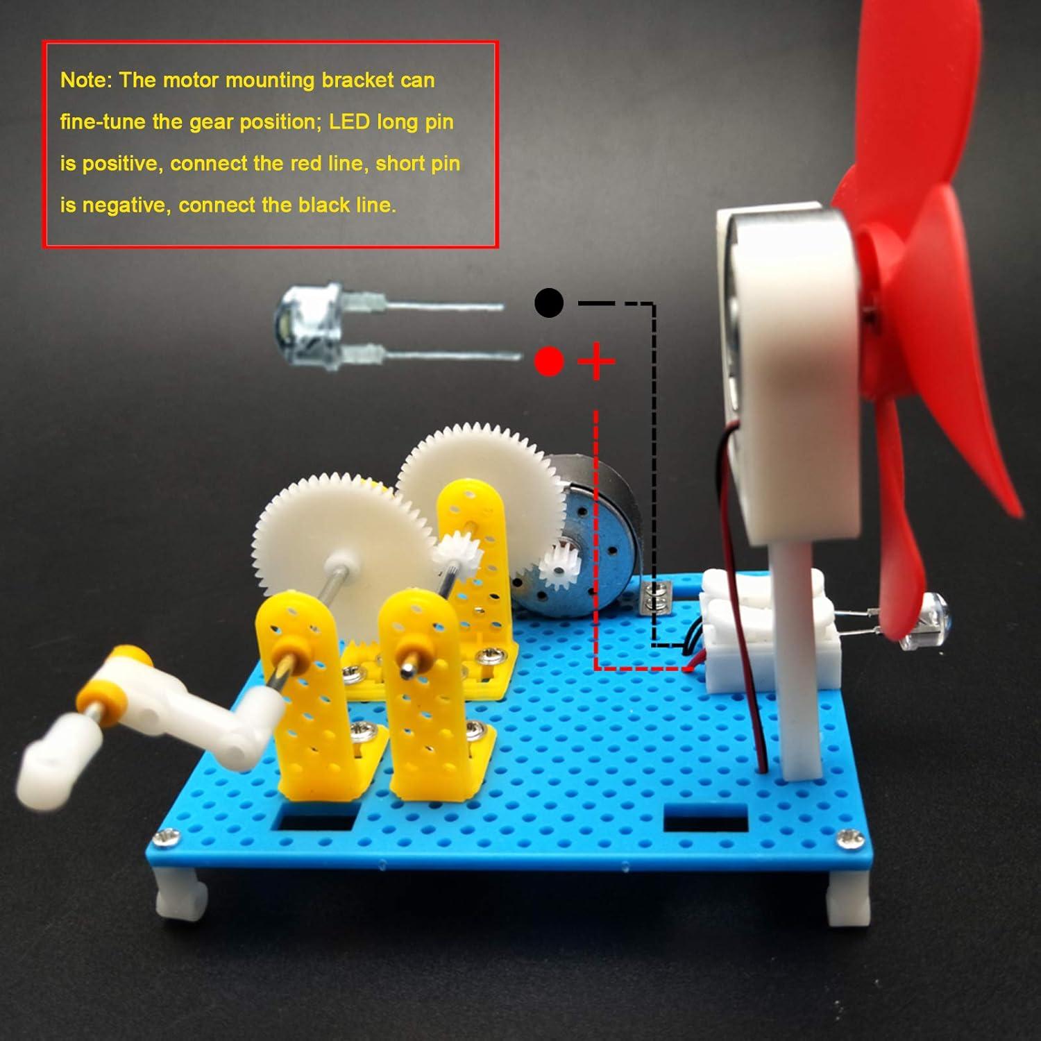 EUDAX Juguete Educativo Linterna Dynamo DIY Generador 158g