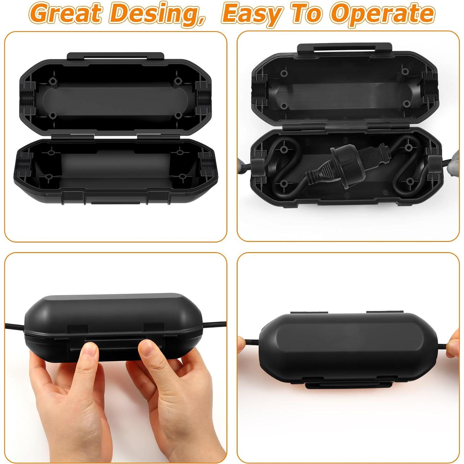 Cubierta de Cable de Extensión Exterior AFFLAT IP54 Negra