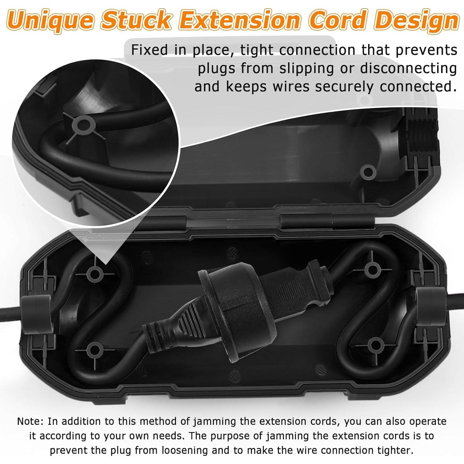 Cubierta de Cable de Extensión Exterior AFFLAT IP54 Negra