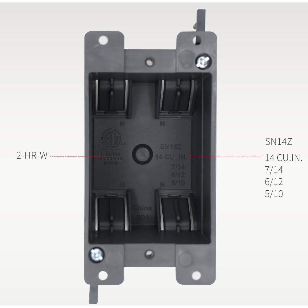 Caja de salida eléctrica AIRTAK 1 Gang 14 Pulgadas Cúbicas 3 PCS
