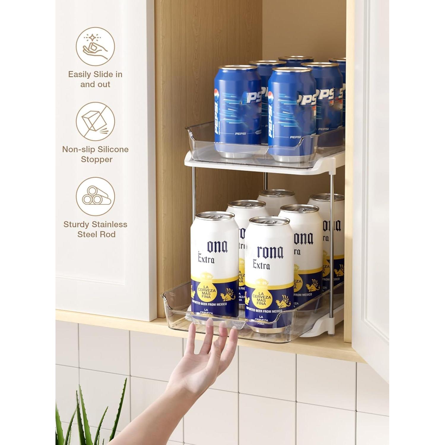 Organizador de Baño Delamu 2 Niveles Acrílico Blanco