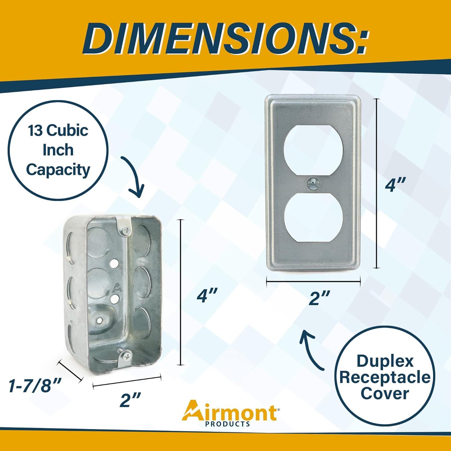 Paquete 4 Cajas Eléctricas Utilitarias Airmont 4x10 cm