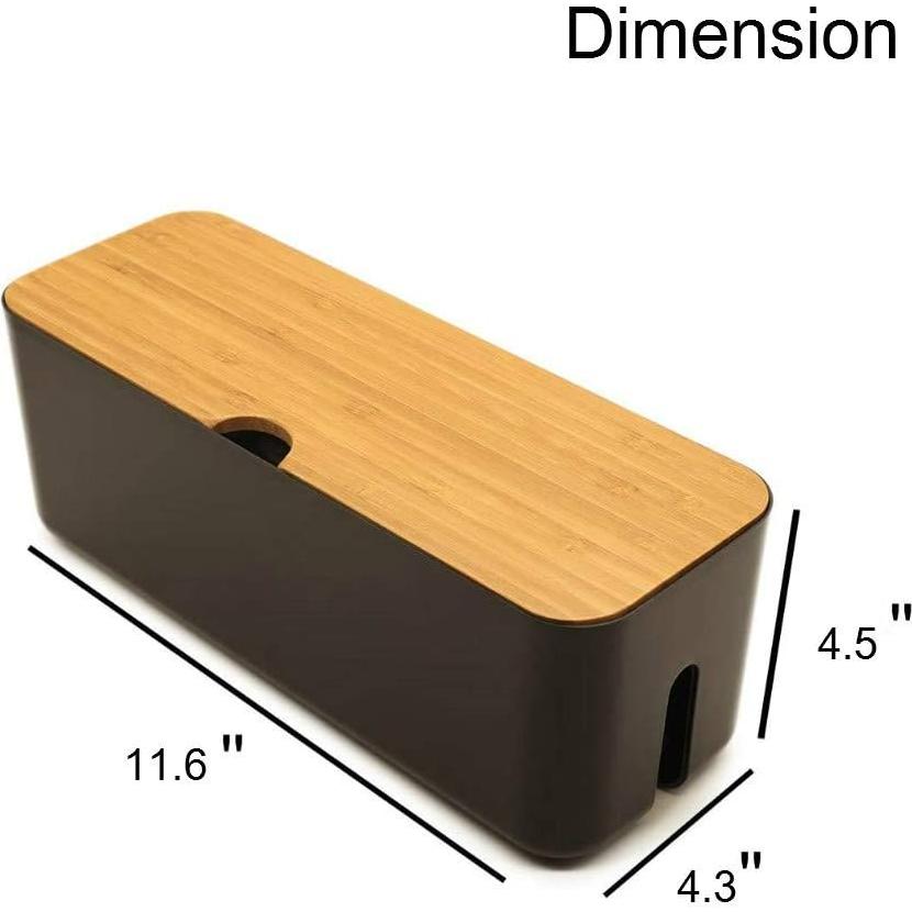 Caja de Gestión de Cables Sourcemall Negra 29.46x10.92 cm