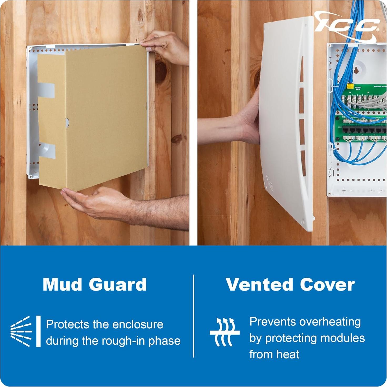 Caja de Cableado Estructurado ICC 14" Plástico ABS UL TAA