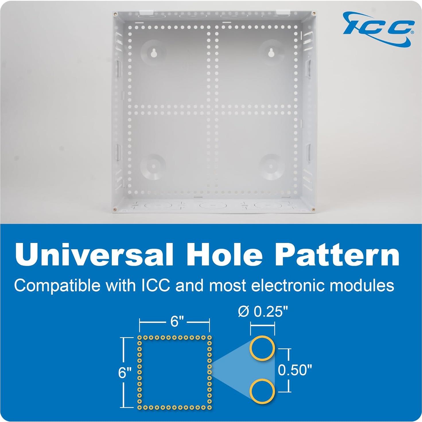 Caja de Cableado Estructurado ICC 14" Plástico ABS UL TAA