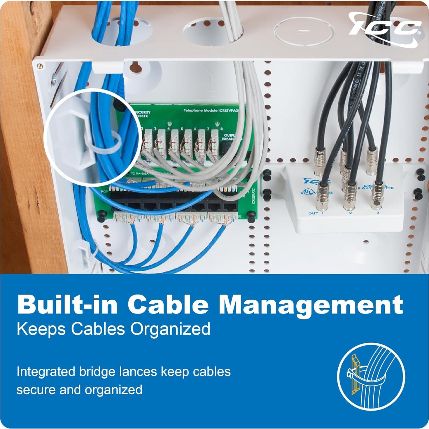 Caja de Cableado Estructurado ICC 14" Plástico ABS UL TAA