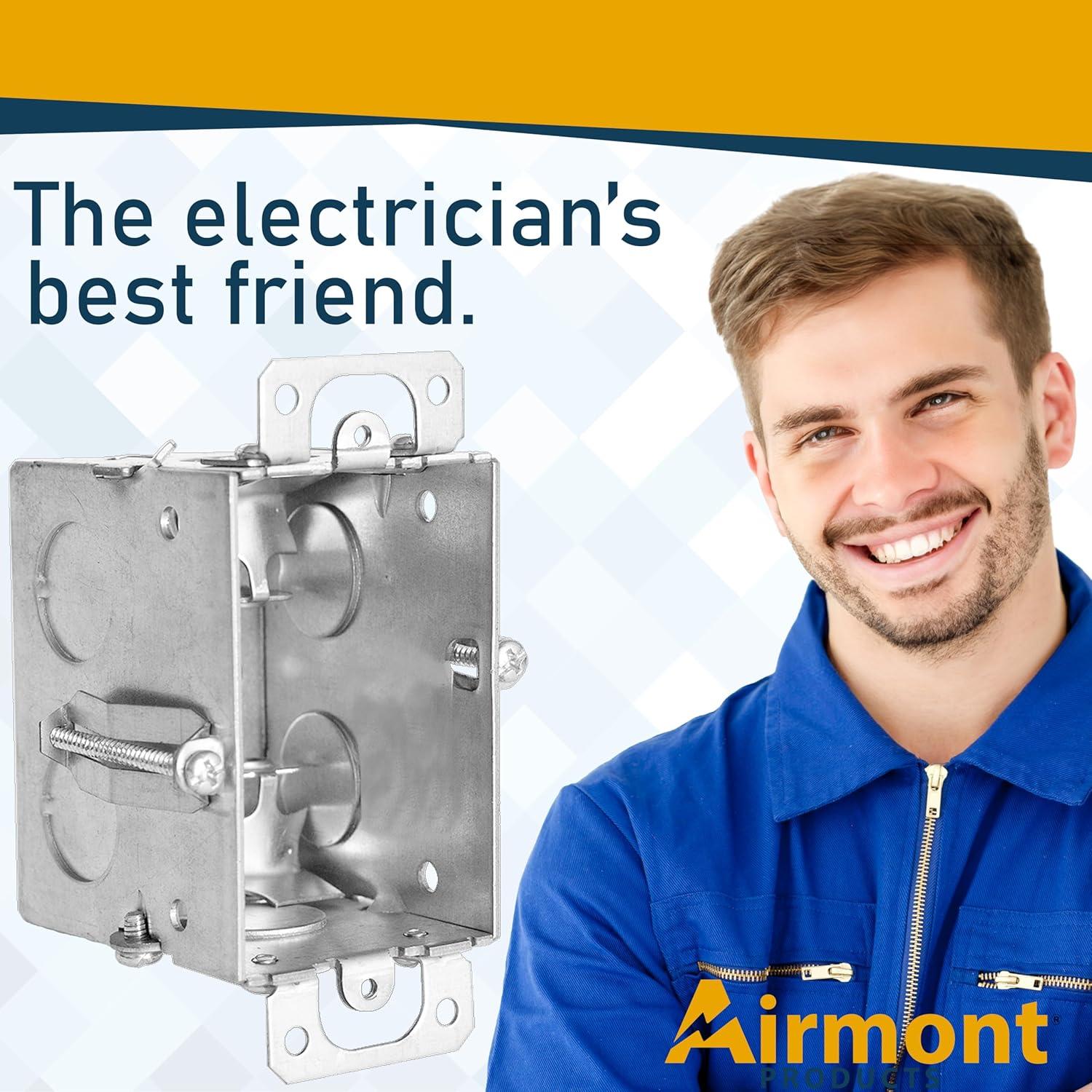 Caja Eléctrica Metálica Airmont 1 Gang 6,35 cm Profunda