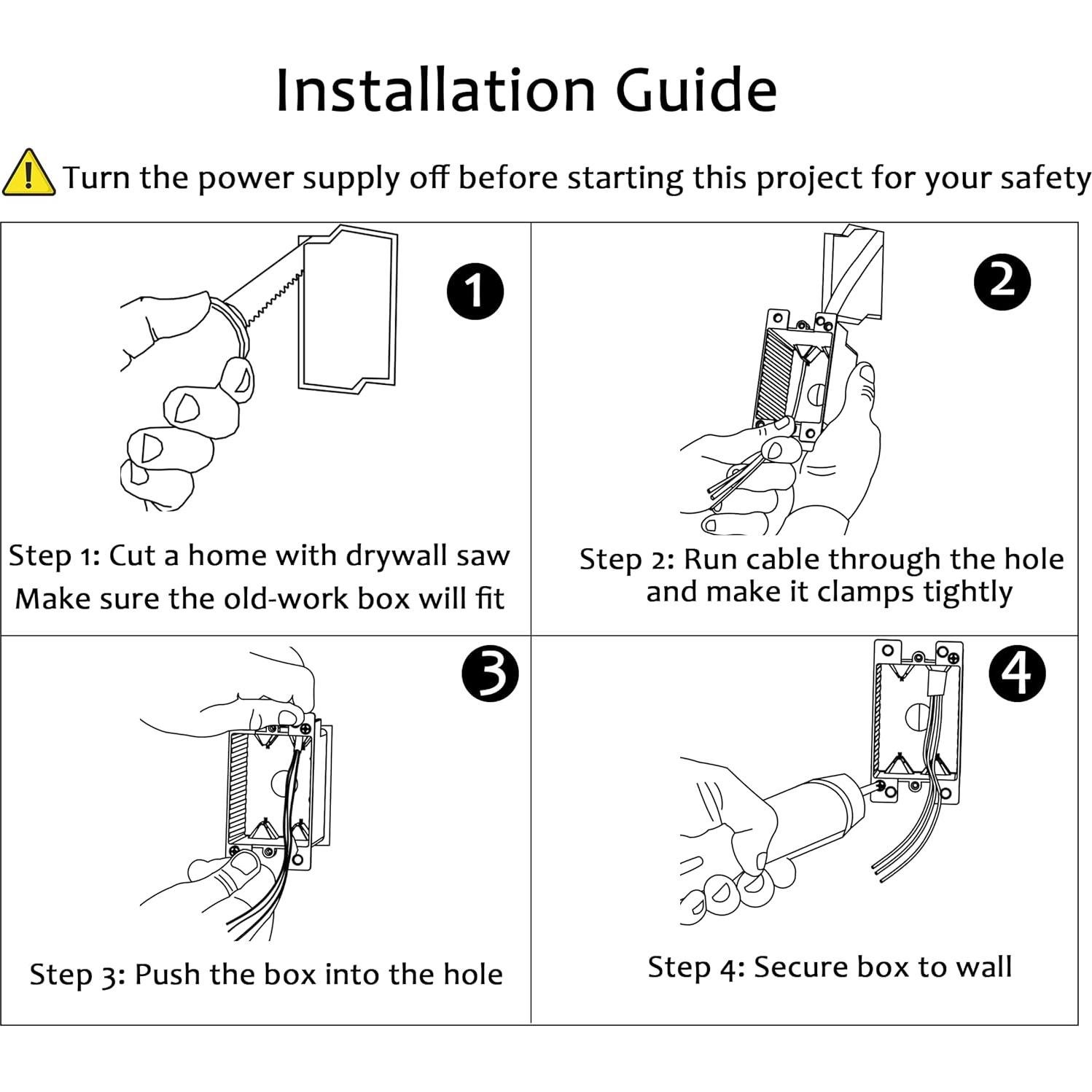 Caja de Salida Eléctrica CLOUDY BAY 3 Paquete 14 Pulgadas Cúbicas