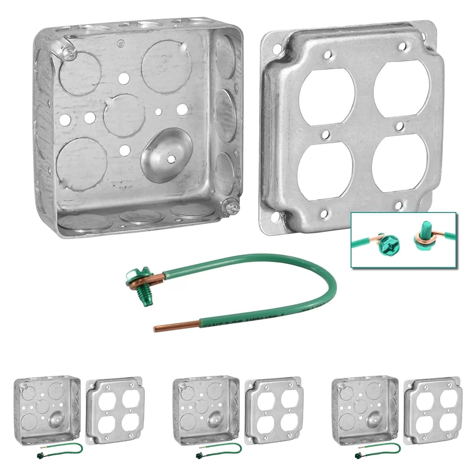 Paquete de 4 Cajas Eléctricas Cuadradas 10 cm Airmont