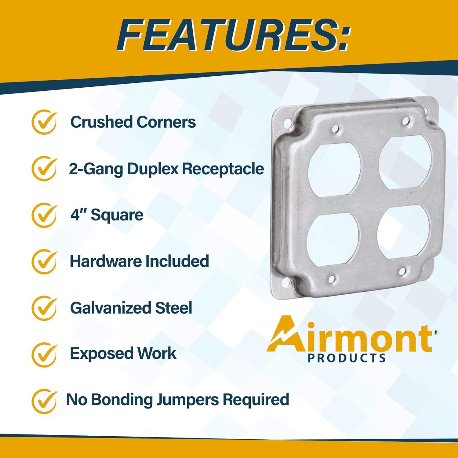 Paquete de 4 Cajas Eléctricas Cuadradas 10 cm Airmont