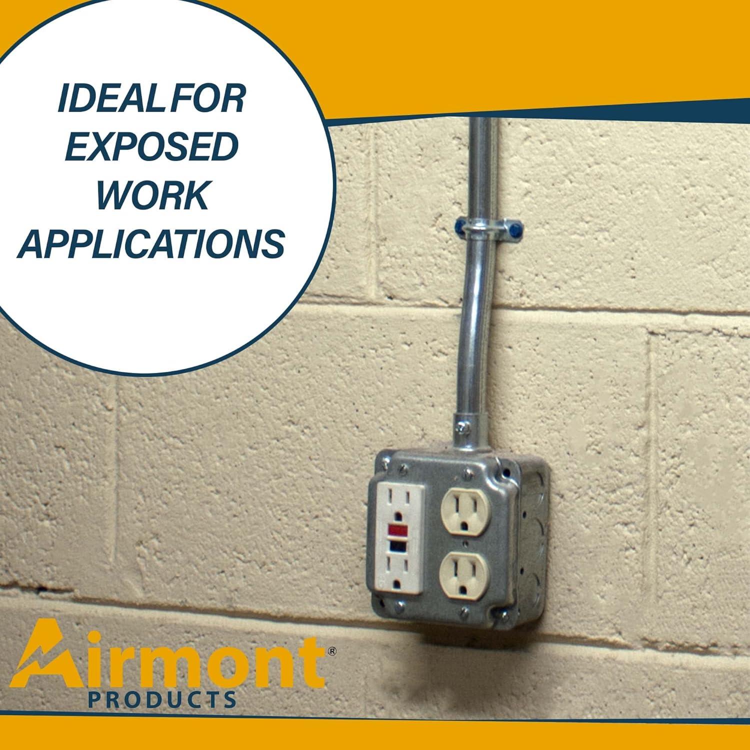 Paquete de 4 Cajas Eléctricas Cuadradas 10 cm Airmont