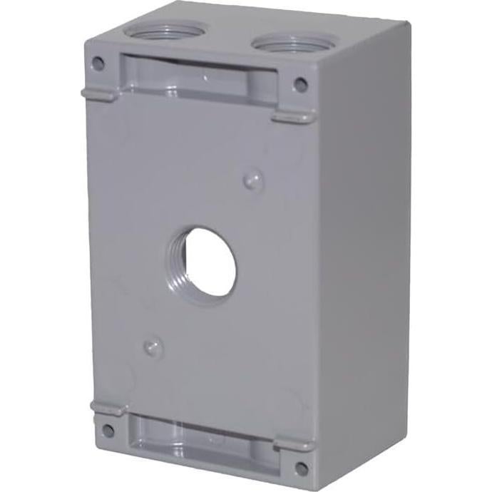 Caja 1-Gang 5 Agujeros Sigma Electric 14.5 cm Gris