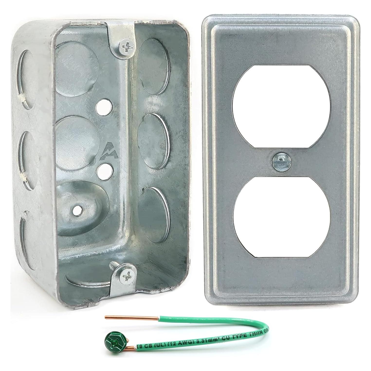 Caja Eléctrica Utilitaria 4x10 cm Airmont con Cubierta Dúplex