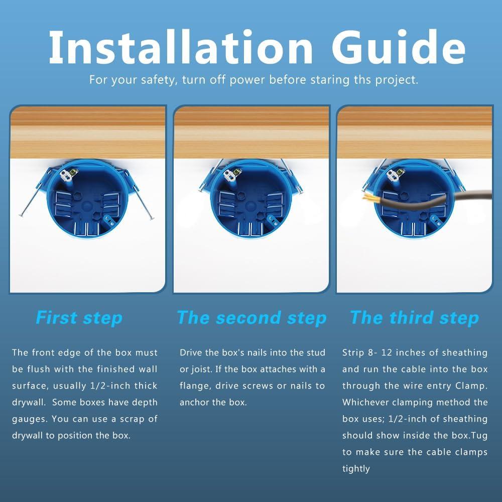 Caja eléctrica de techo redonda 1 gang XGGYA 20 Pulgadas