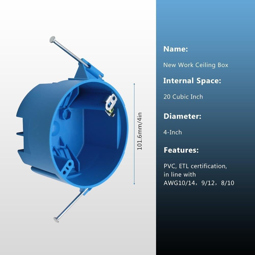 Caja eléctrica de techo redonda 1 gang XGGYA 20 Pulgadas