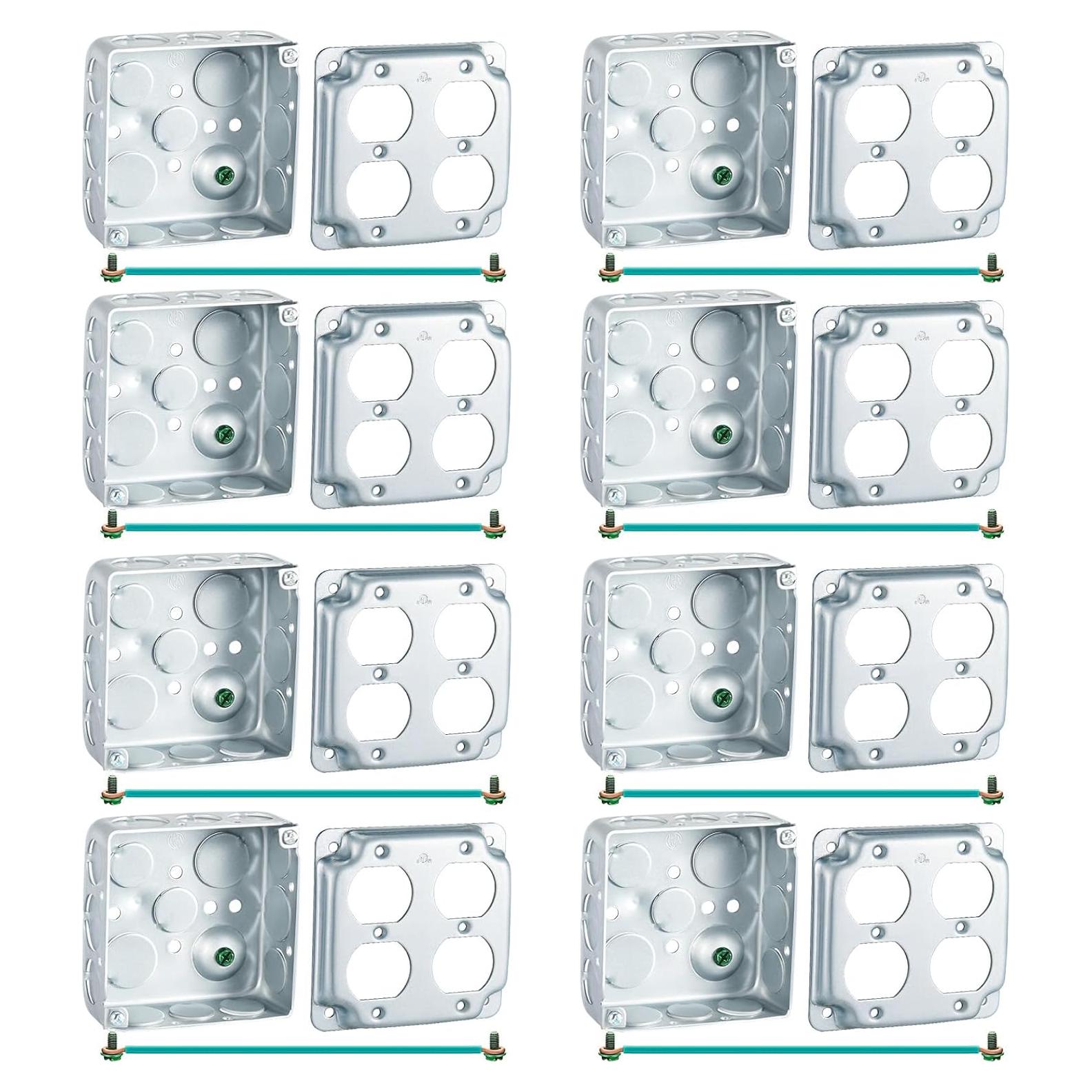 Kit de Cajas Eléctricas Metálicas Copkim 4x4" 8 Piezas
