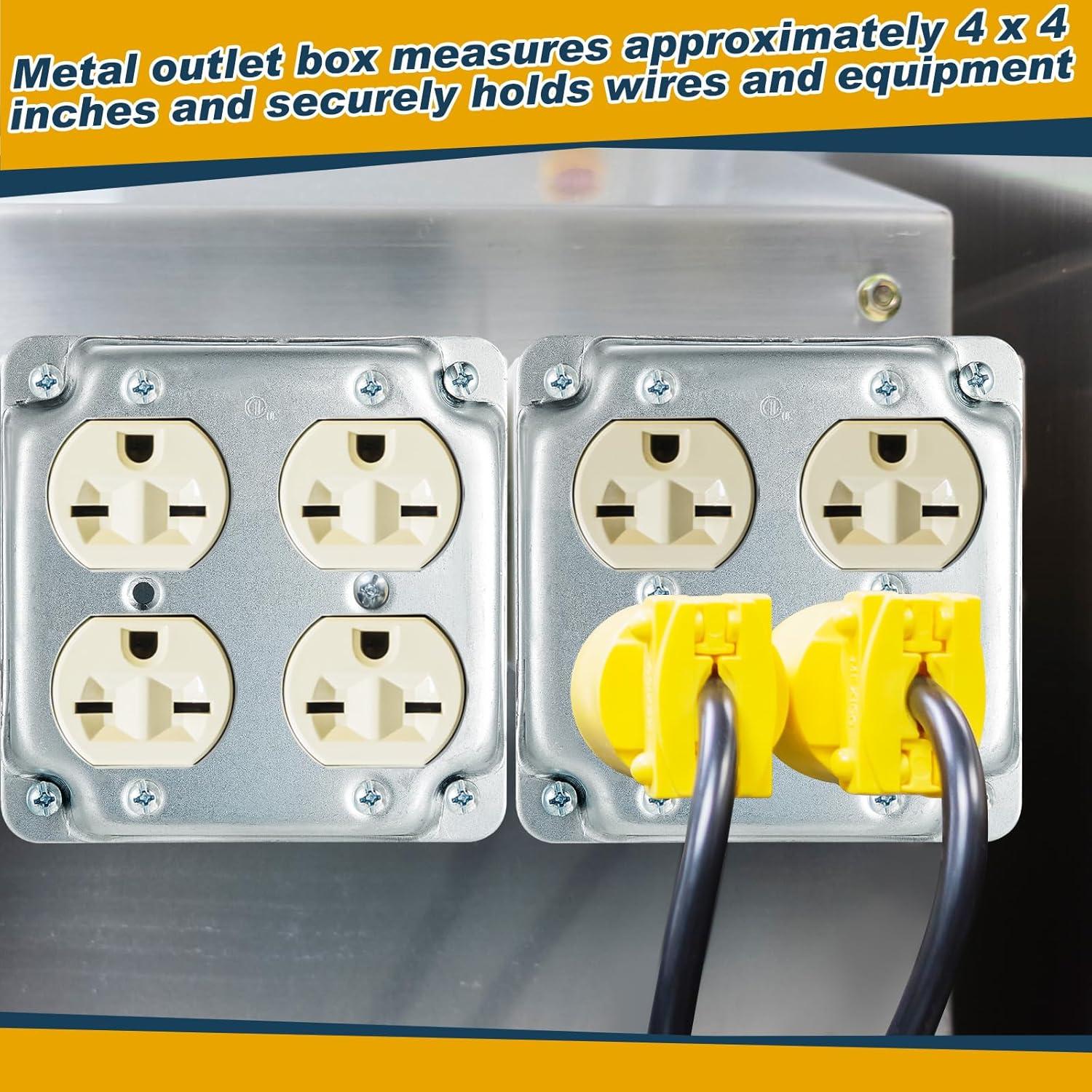 Kit de Cajas Eléctricas Metálicas Copkim 4x4" 8 Piezas