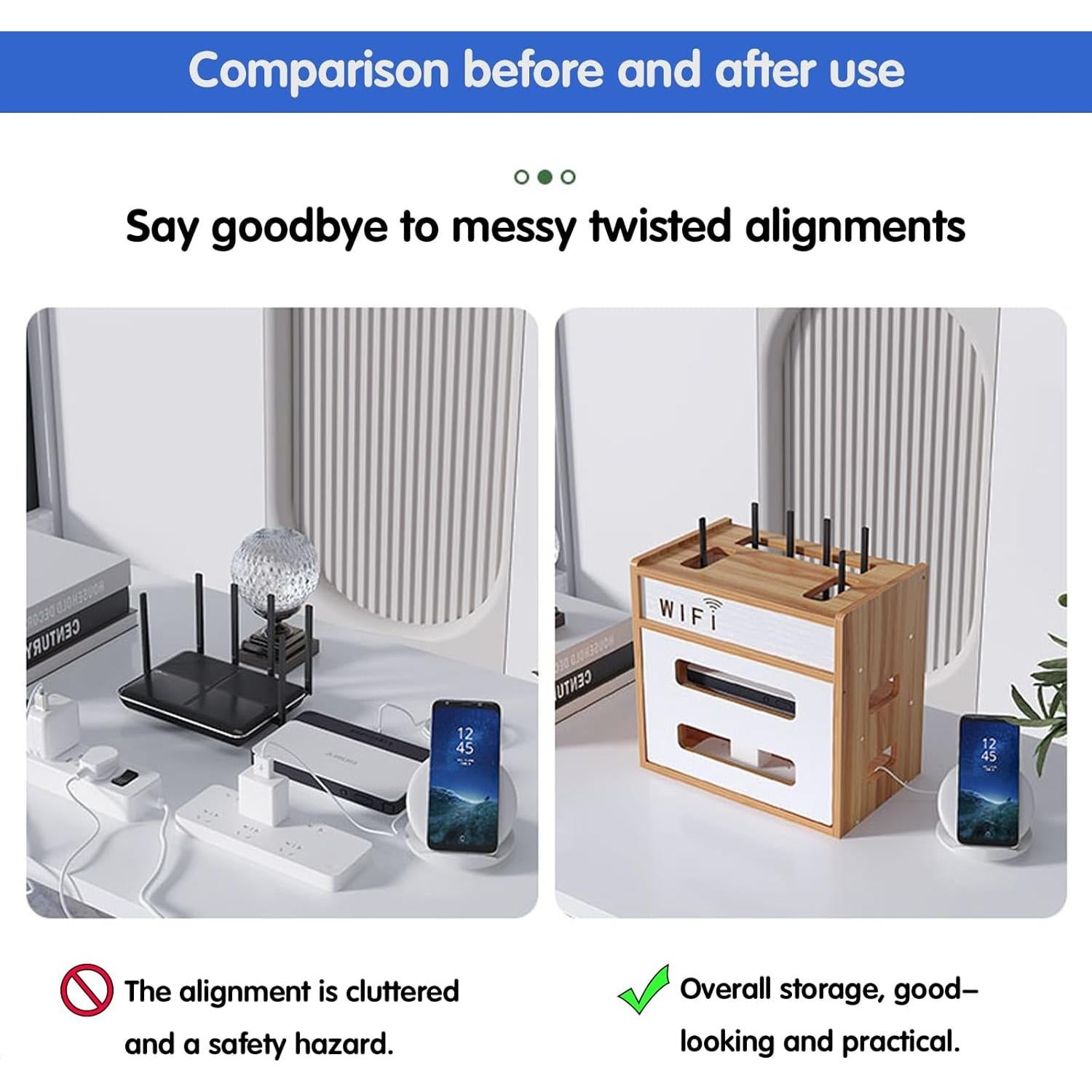 Caja de Almacenamiento para Router Catekro 272 Marrón 1.99kg