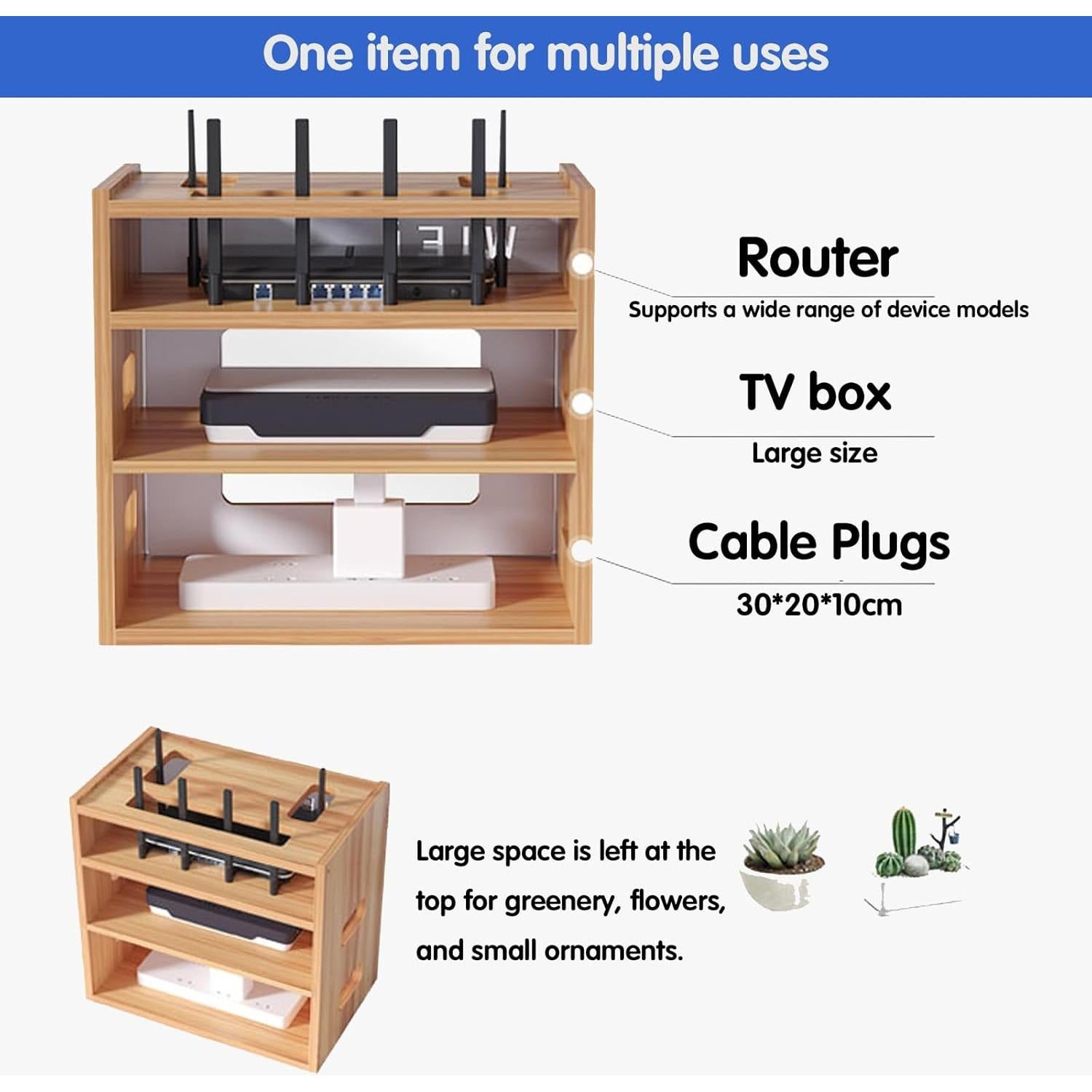 Caja de Almacenamiento para Router Catekro 272 Marrón 1.99kg