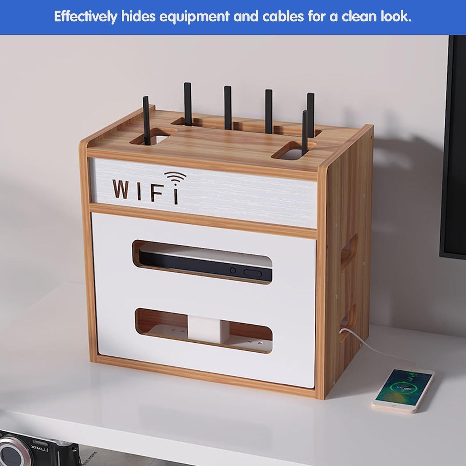 Caja de Almacenamiento para Router Catekro 272 Marrón 1.99kg