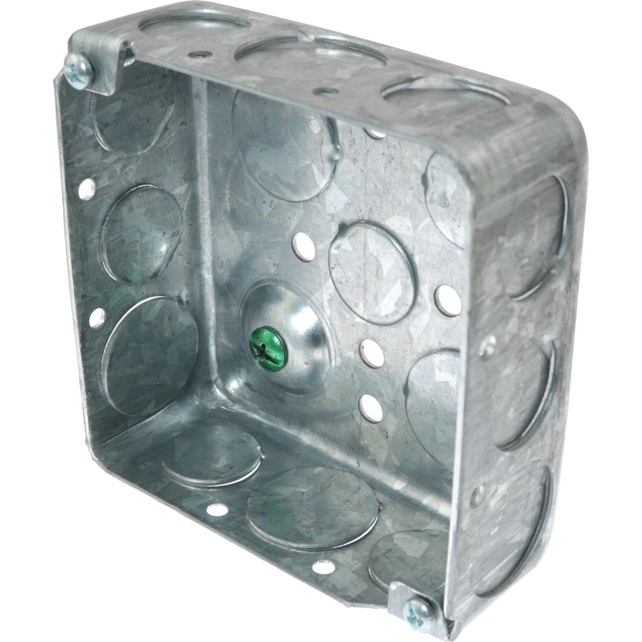 Maxmoral 2 Cajas Eléctricas Cuadradas 10x10 cm Acero Galvanizado